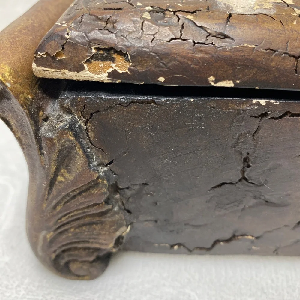 Sterling Industries Philippines Decorative Trinket Box Brown Crackle Finish